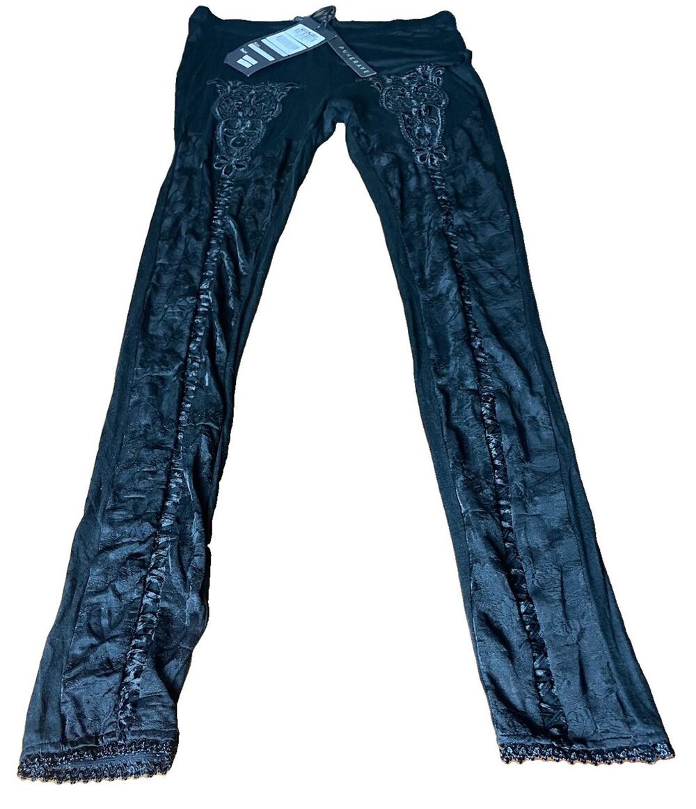 Punk Rave Women's L Black Gothic Steampunk Grunge Leggings Pants Corset Lace NWT